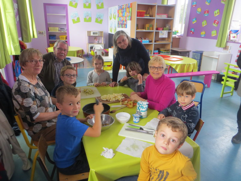 Semaine bleue: atelier cuisine pour les GS/CP.
