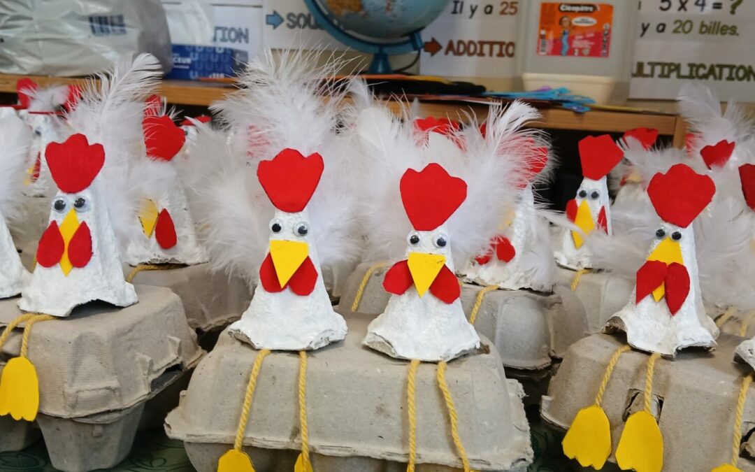 Bricolage des CE1/CE2 pour les fêtes de Pâques